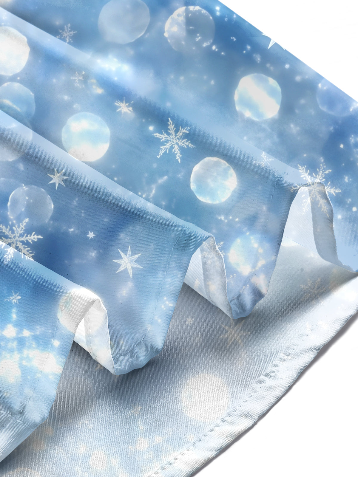 Adaychic Men's Printed Snowflake Gradient Print Long Sleeve Shirt with Chest Pocket