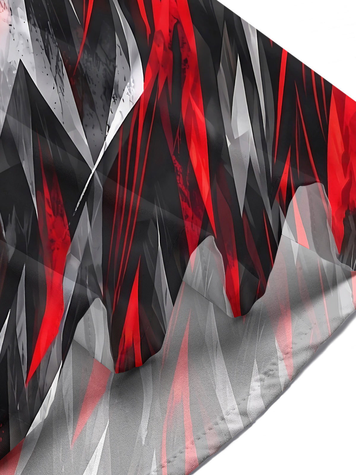 Adaychic Men's Abstract Geometric Jagged Lines Print Short Sleeve Shirt with Chest Pocket