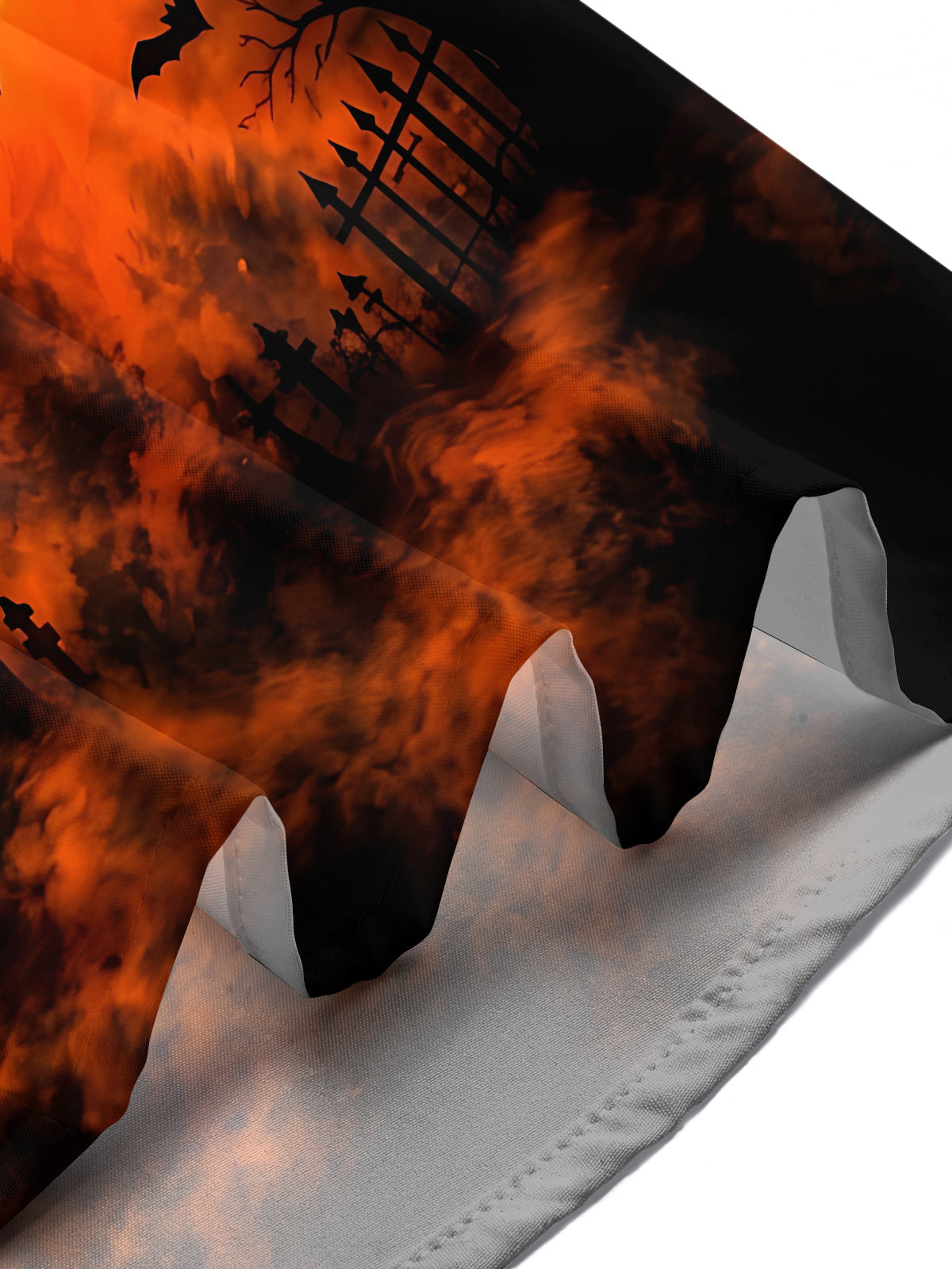 Adaychic Men's Short Sleeve Shirt - Halloween Scary Pumpkin Face With Bats And Full Moon Print with Chest Pocket