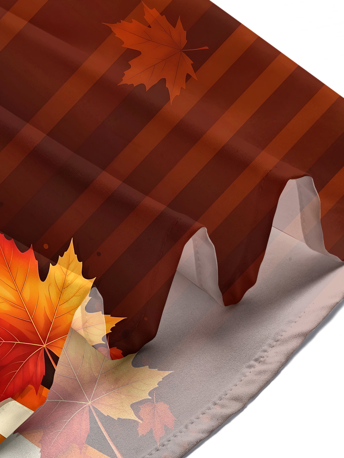 Adaychic Men's Hawaiian Autumn Maple Leaves Print Short Sleeve Shirt with Chest Pocket