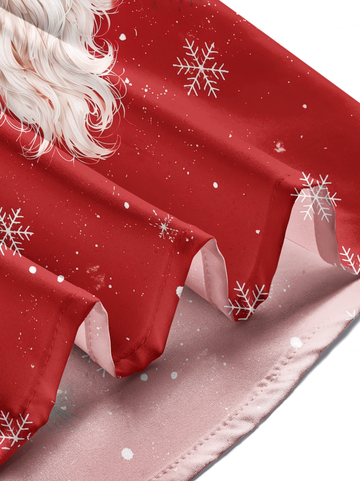 Adaychic Men's Printed Christmas Beard And Hat Print Long Sleeve Shirt with Chest Pocket