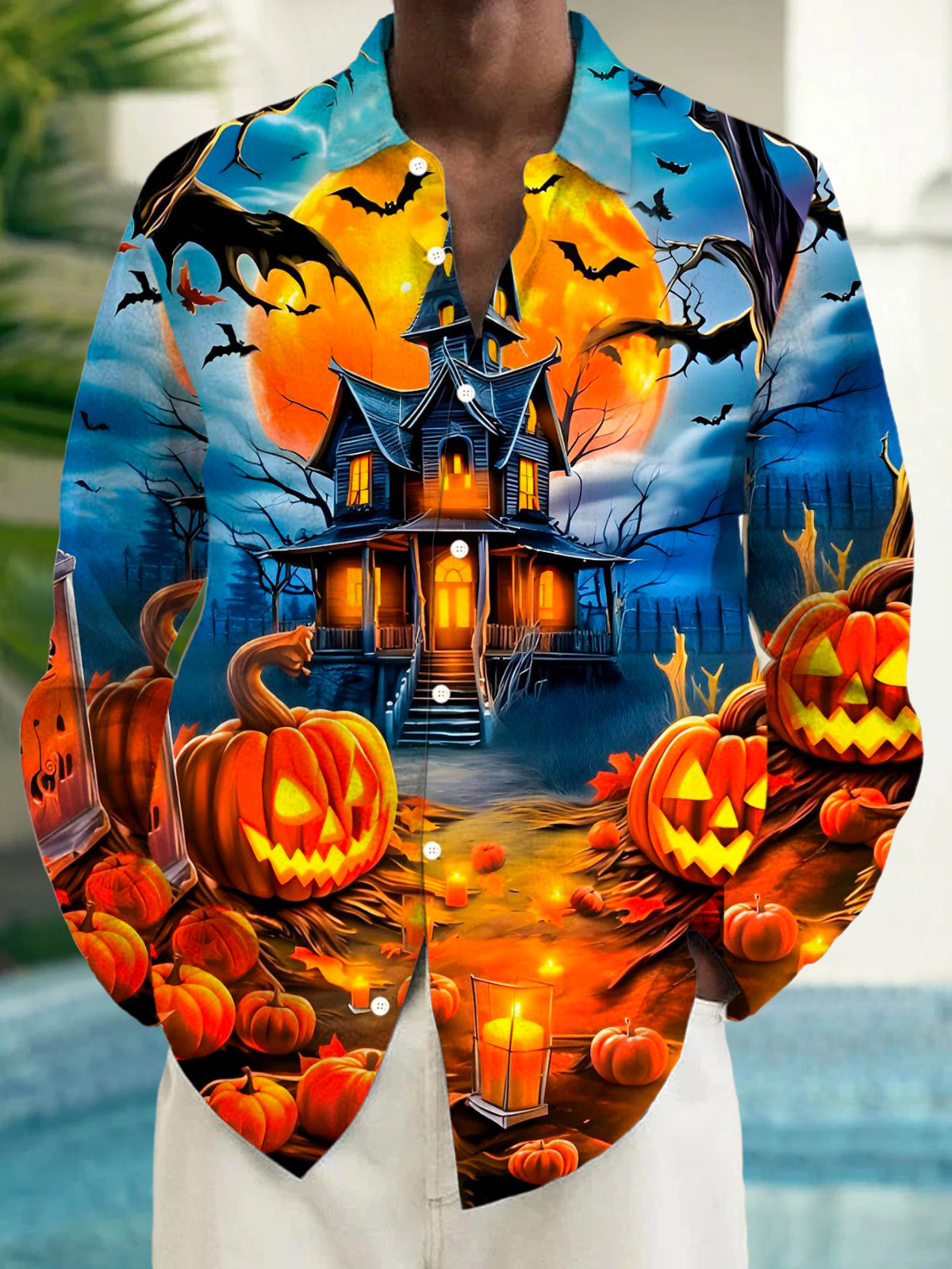 men's Halloween shirt front view costume
