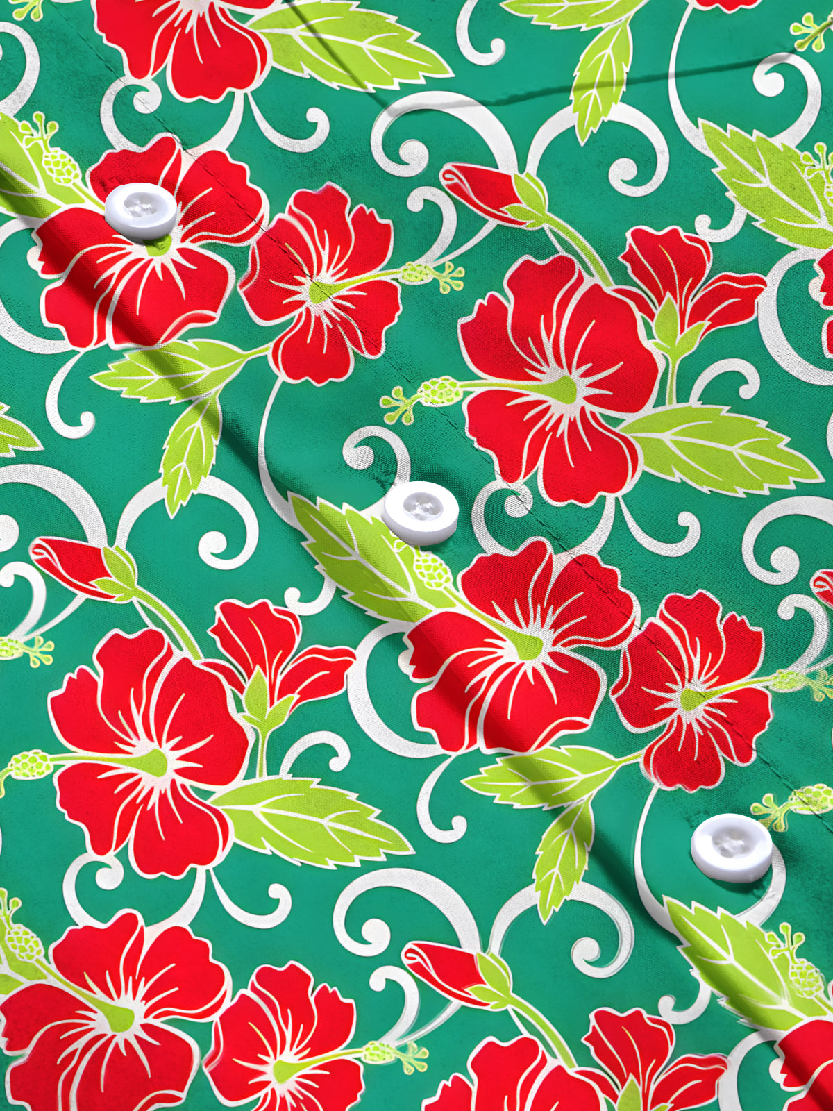 Floral Men's Pocket Short Sleeve Shirts