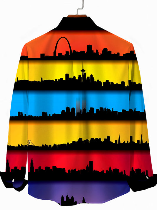 City Men's Pocket Long Sleeve Shirts