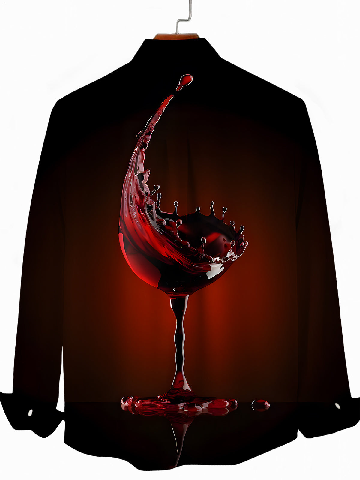 men's red shirt back view