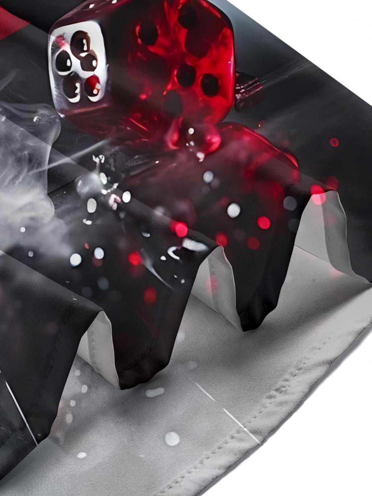 Poker Print Men's Pocket Short Sleeve Shirts
