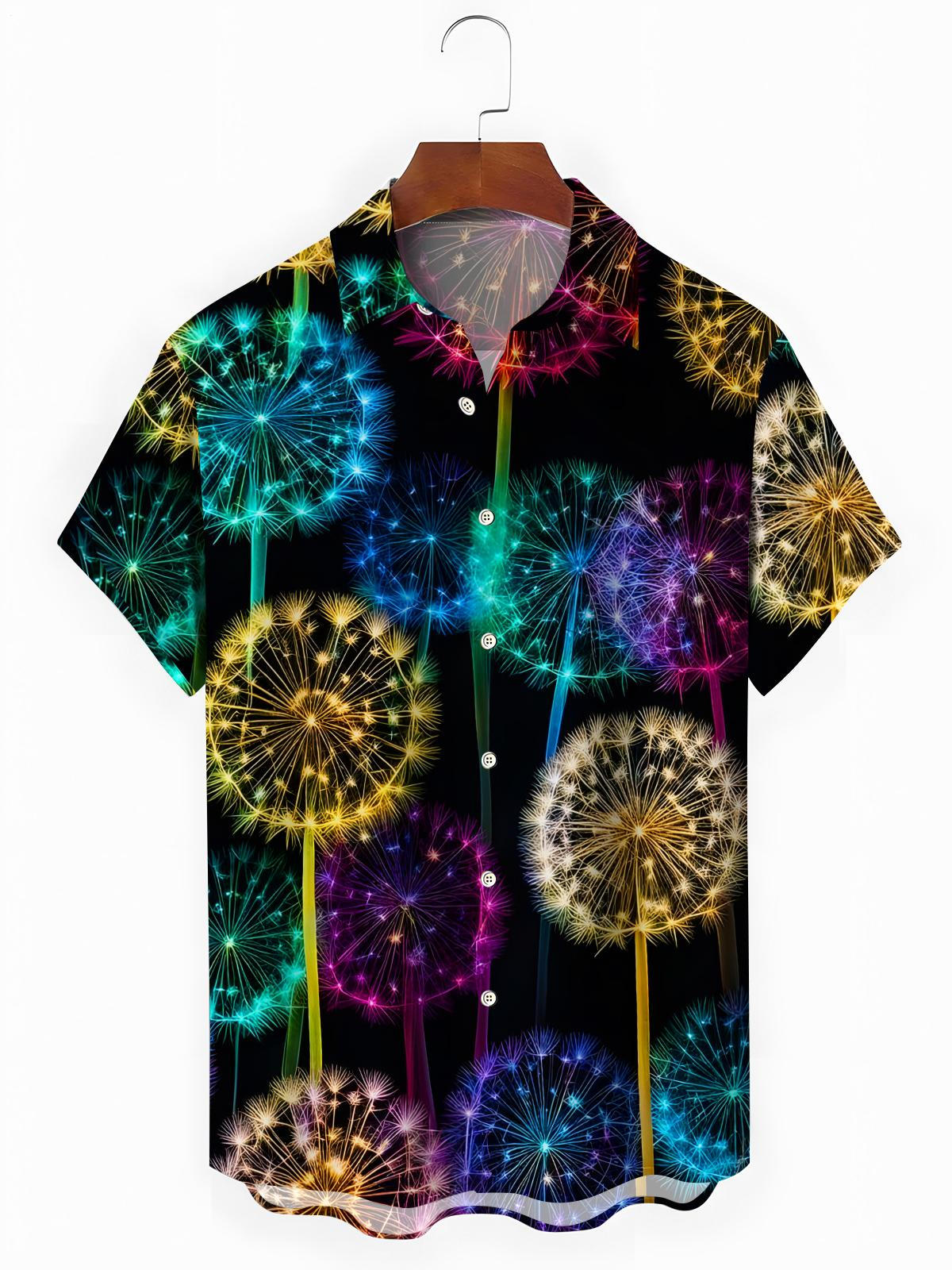 Dandelion Men's Pocket Short Sleeve Shirts