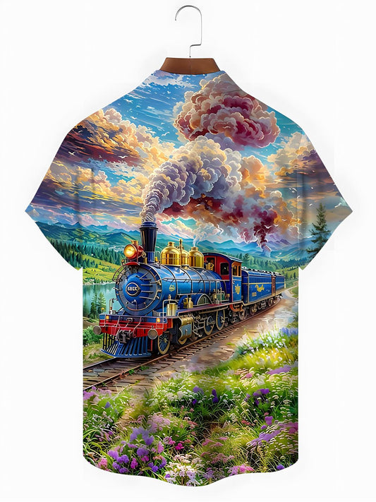 Train Men's Pocket Short Sleeve Shirts