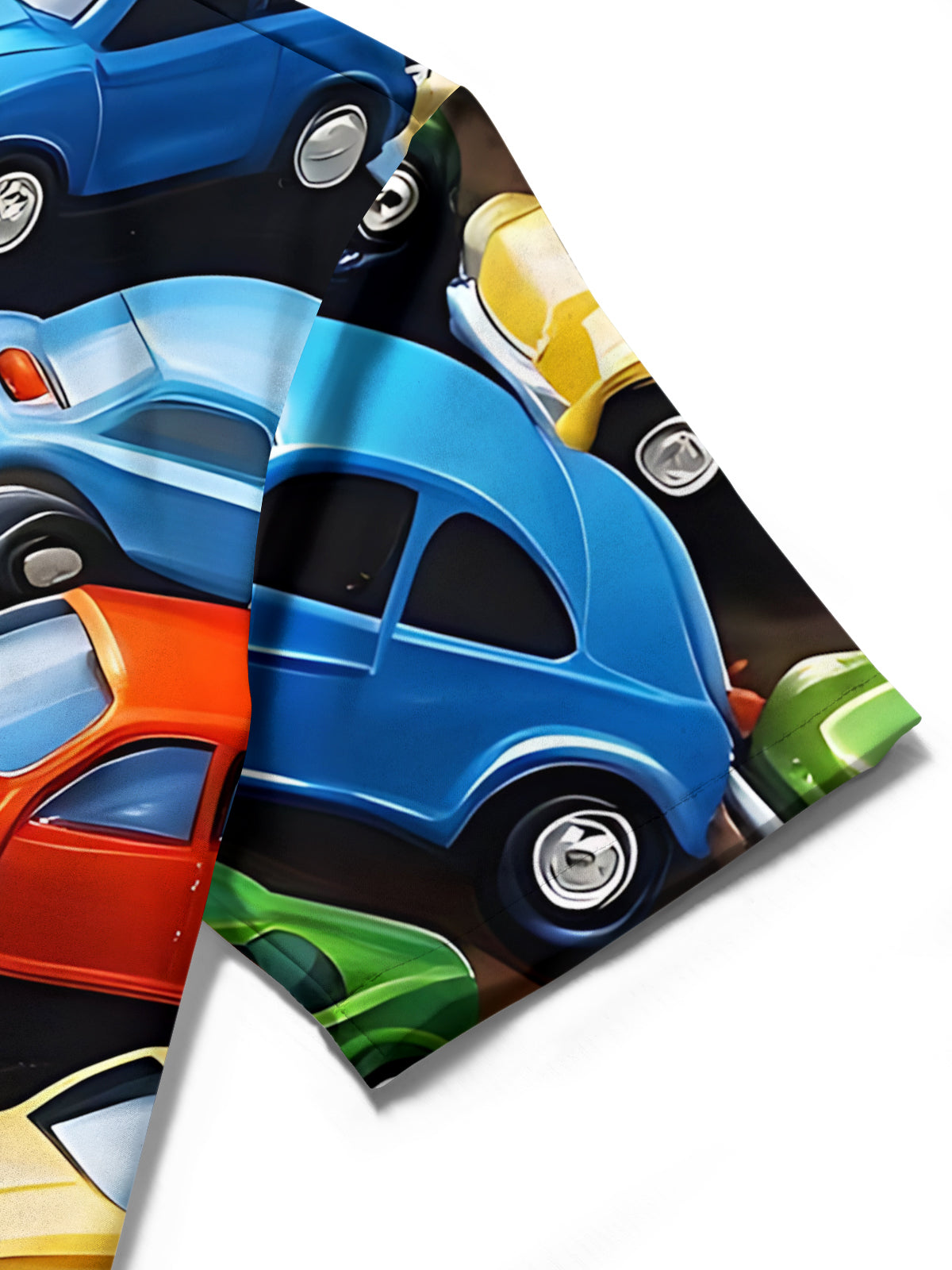 Car Print Men's Pocket Short Sleeve Shirts