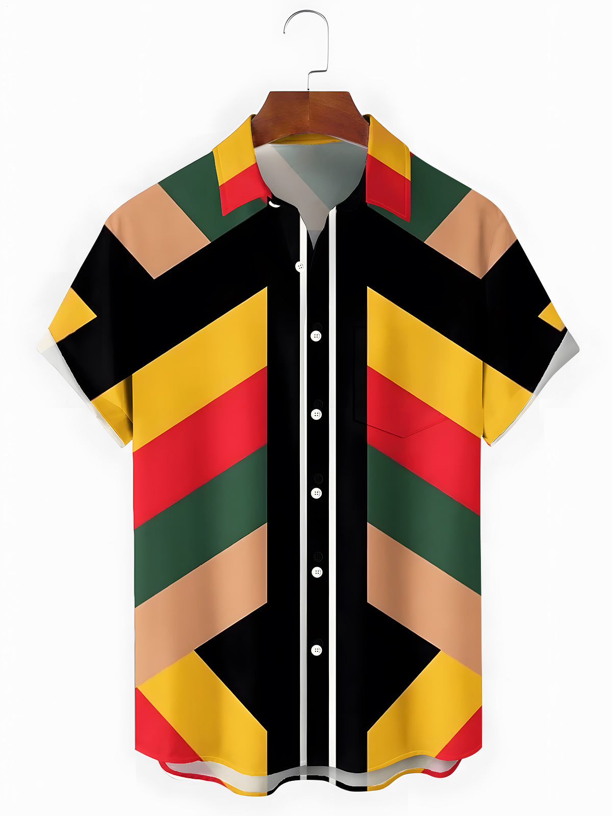 Geometry Men's Pocket Short Sleeve Shirts