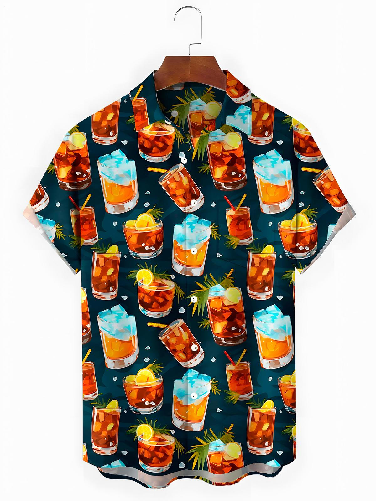 Hawaiian Men's Pocket Short Sleeve Shirts