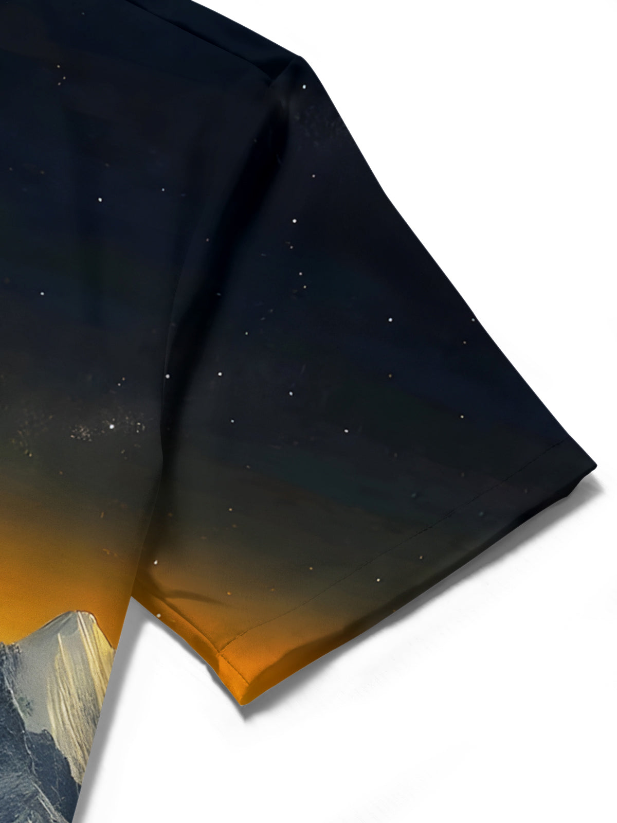 Sunset Mmountain Car Print Men's Pocket Short Sleeve Shirts