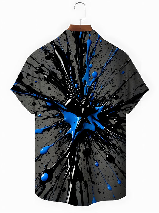 Tie Dye Men's Pocket Short Sleeve Shirts