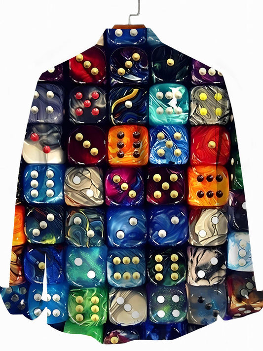 Dice Men's Pocket Long Sleeve Shirts