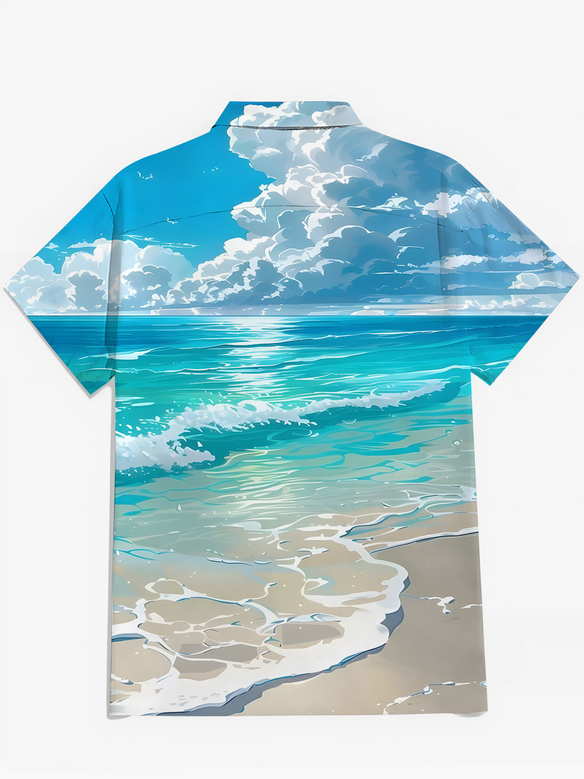Hawaiian Beach Men's Pocket Short Sleeve Shirts