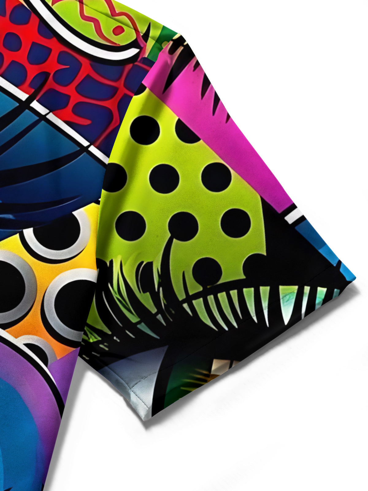 Abstract Eyes Art Print Men's Pocket Short Sleeve Shirts