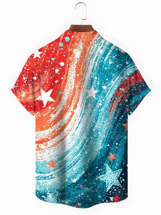 Star Men's Pocket Short Sleeve Shirts