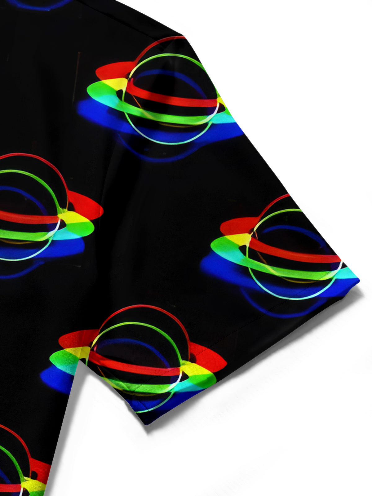 Universe Planet Print Men's Pocket Short Sleeve Shirts