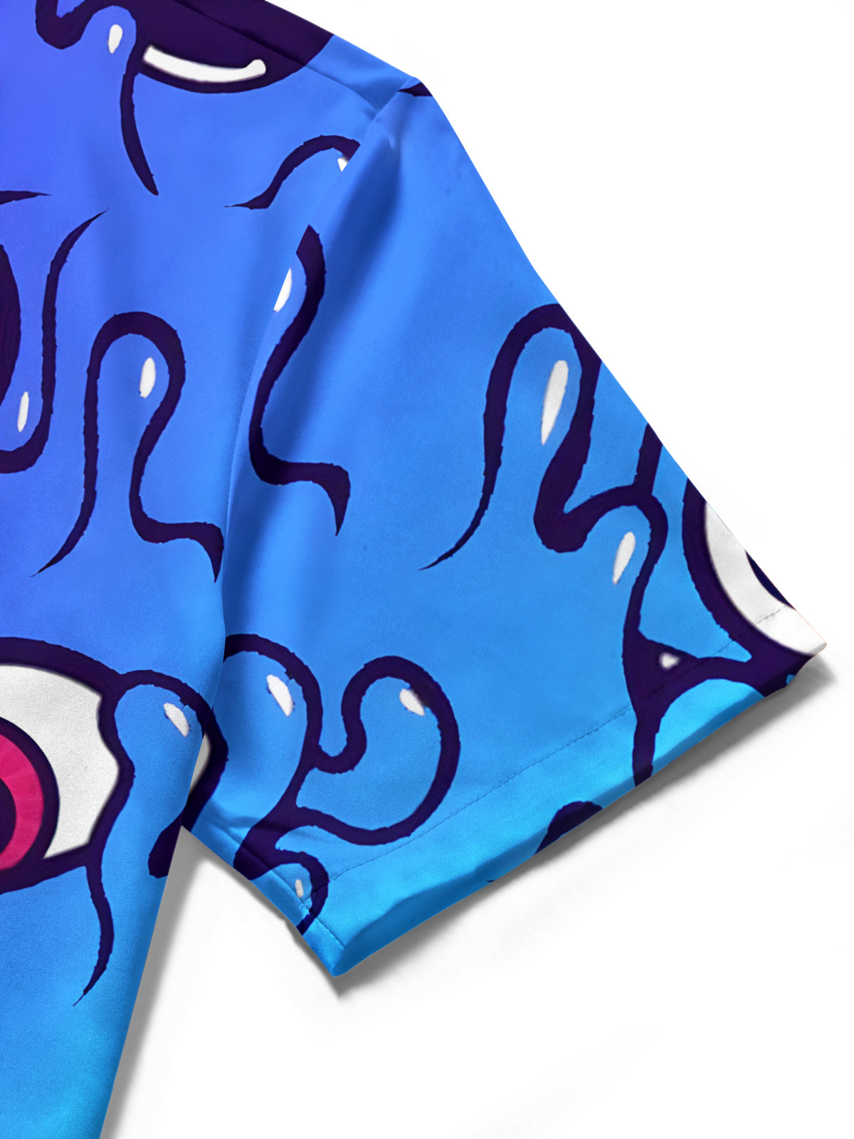 Fun Eye Print Men's Pocket Short Sleeve Shirts