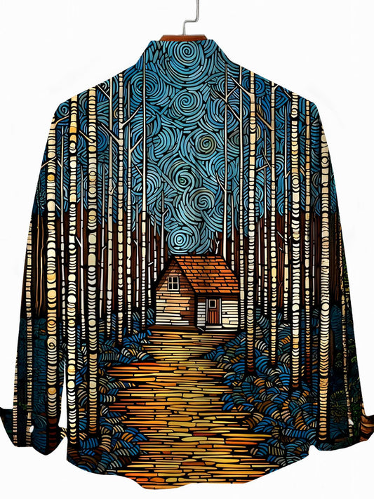 Forest House Men's Pocket Long Sleeve Shirts