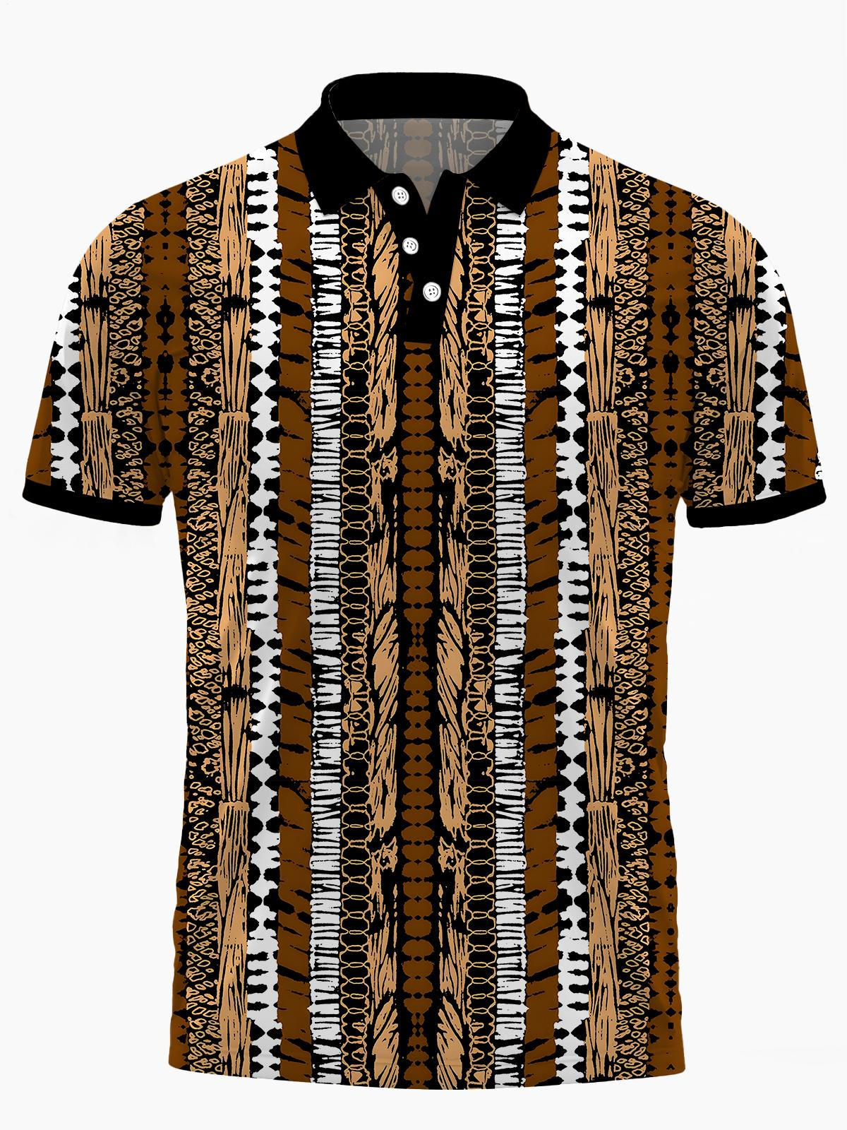 Vintage Men's Short Sleeve Button Polo Shirt