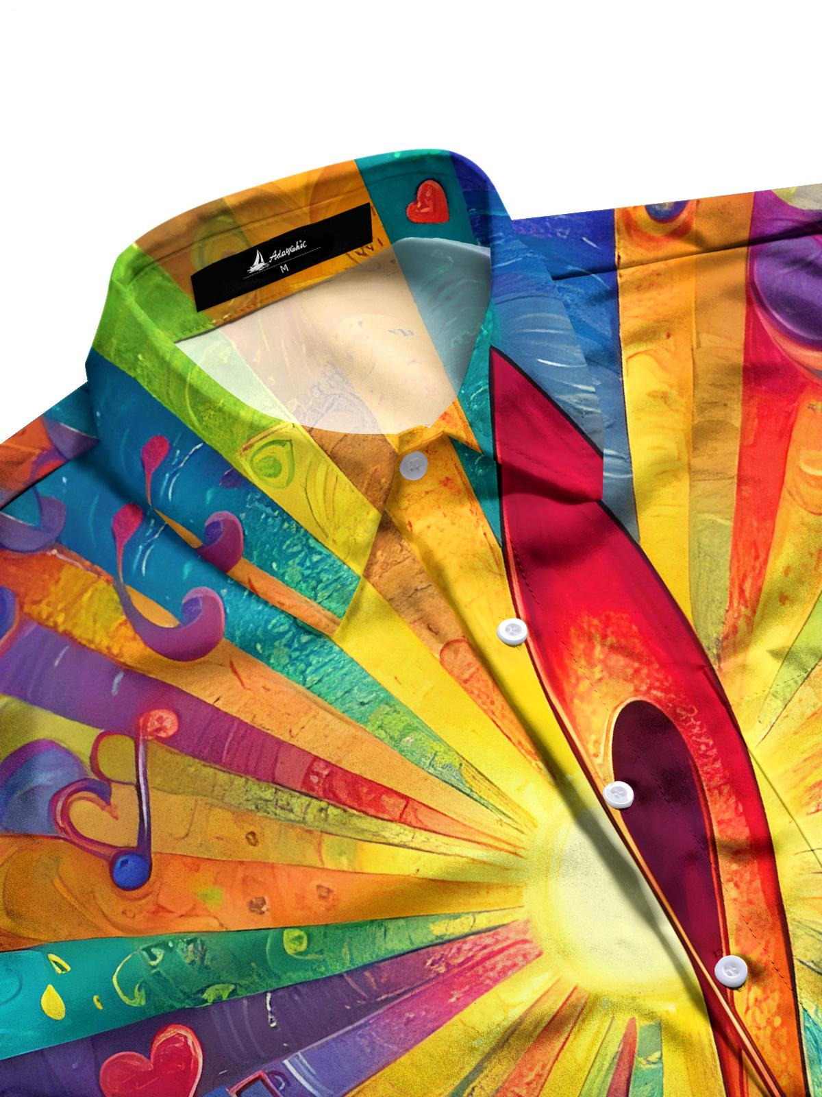 Music Men's Pocket Short Sleeve Shirts