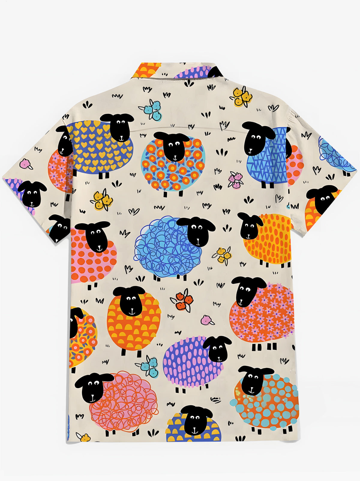 Sheep Men's Pocket Short Sleeve Shirts