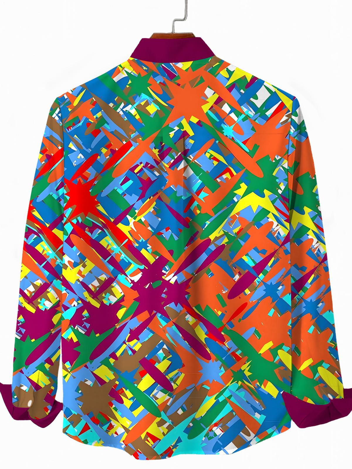 Geometry Men's Pocket Long Sleeve Shirts