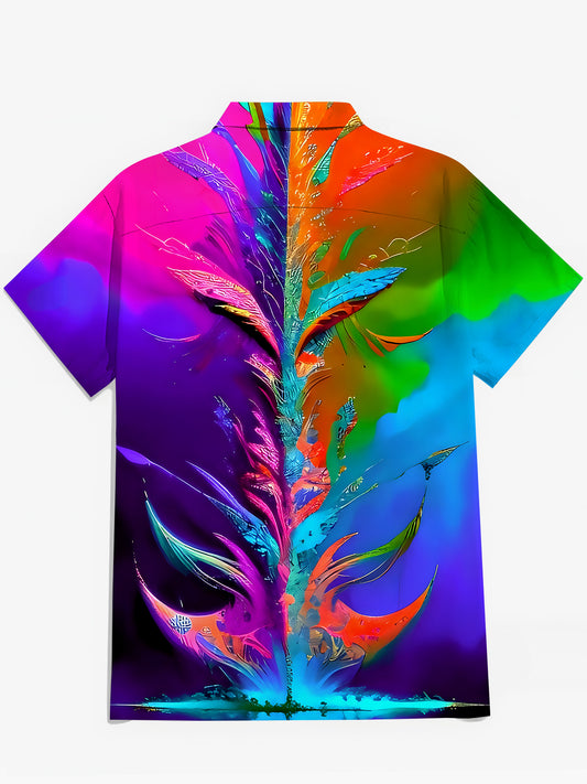 Tie Dye Men's Pocket Short Sleeve Shirts