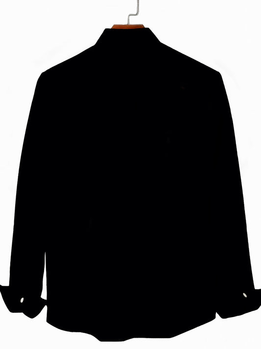 Skull Print Men's Pocket Long Sleeve Shirts