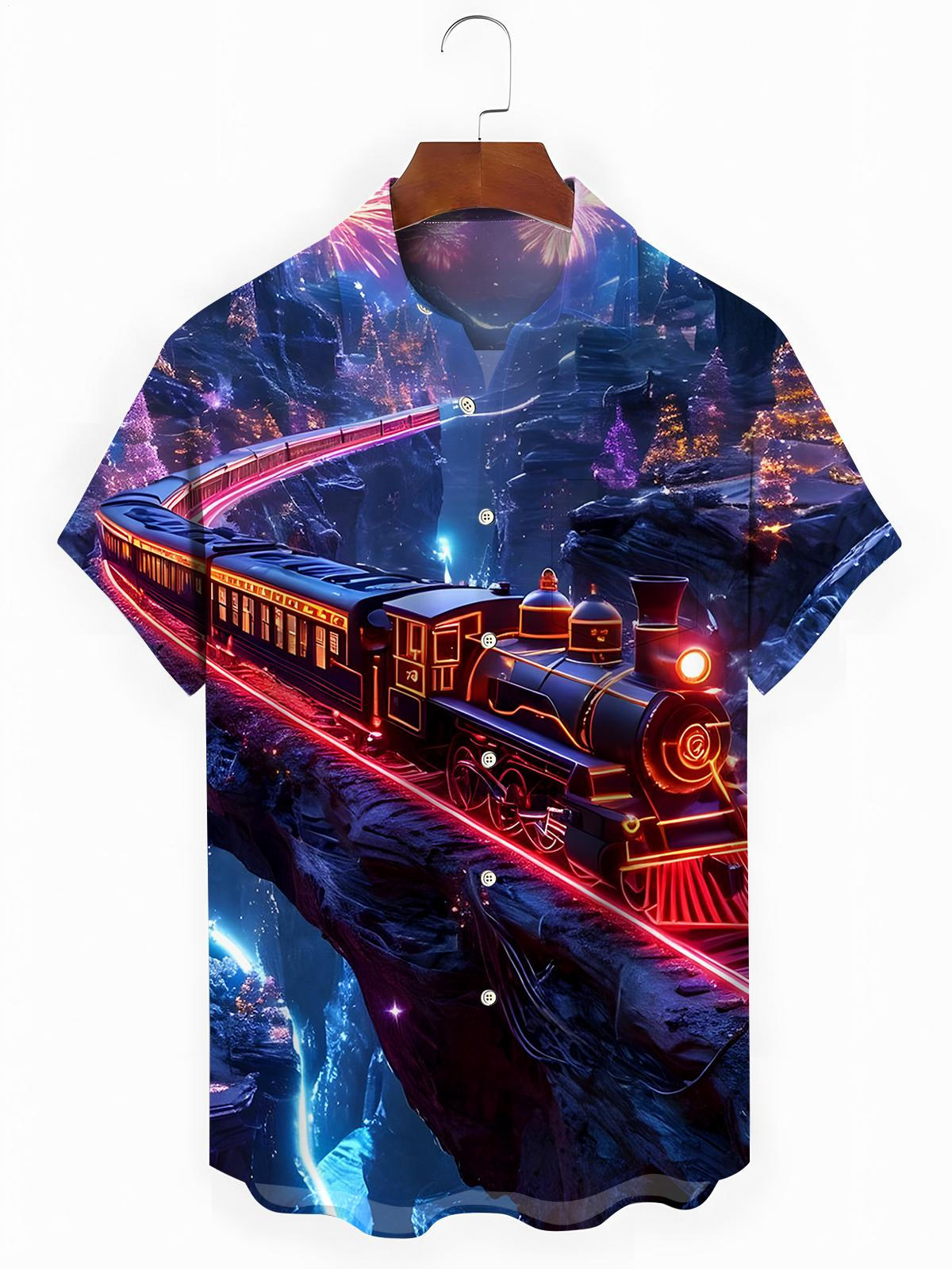 Train Men's Pocket Short Sleeve Shirts