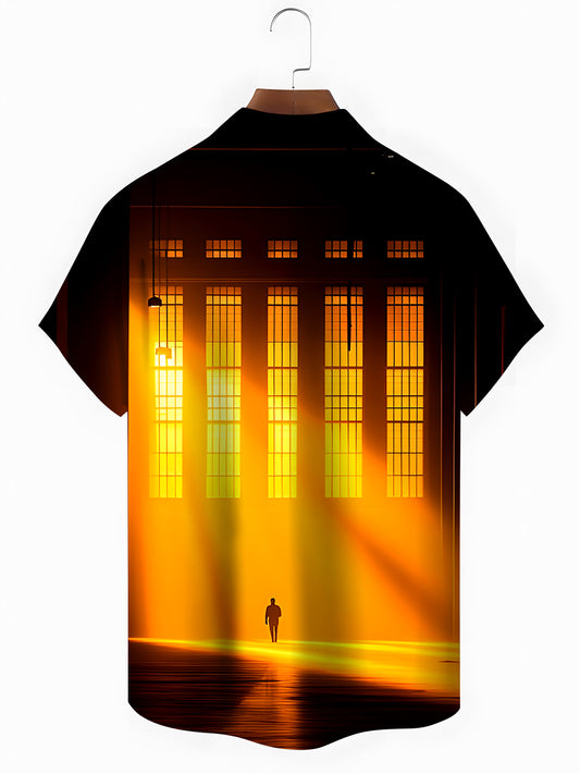 Sunset Men's Pocket Short Sleeve Shirts