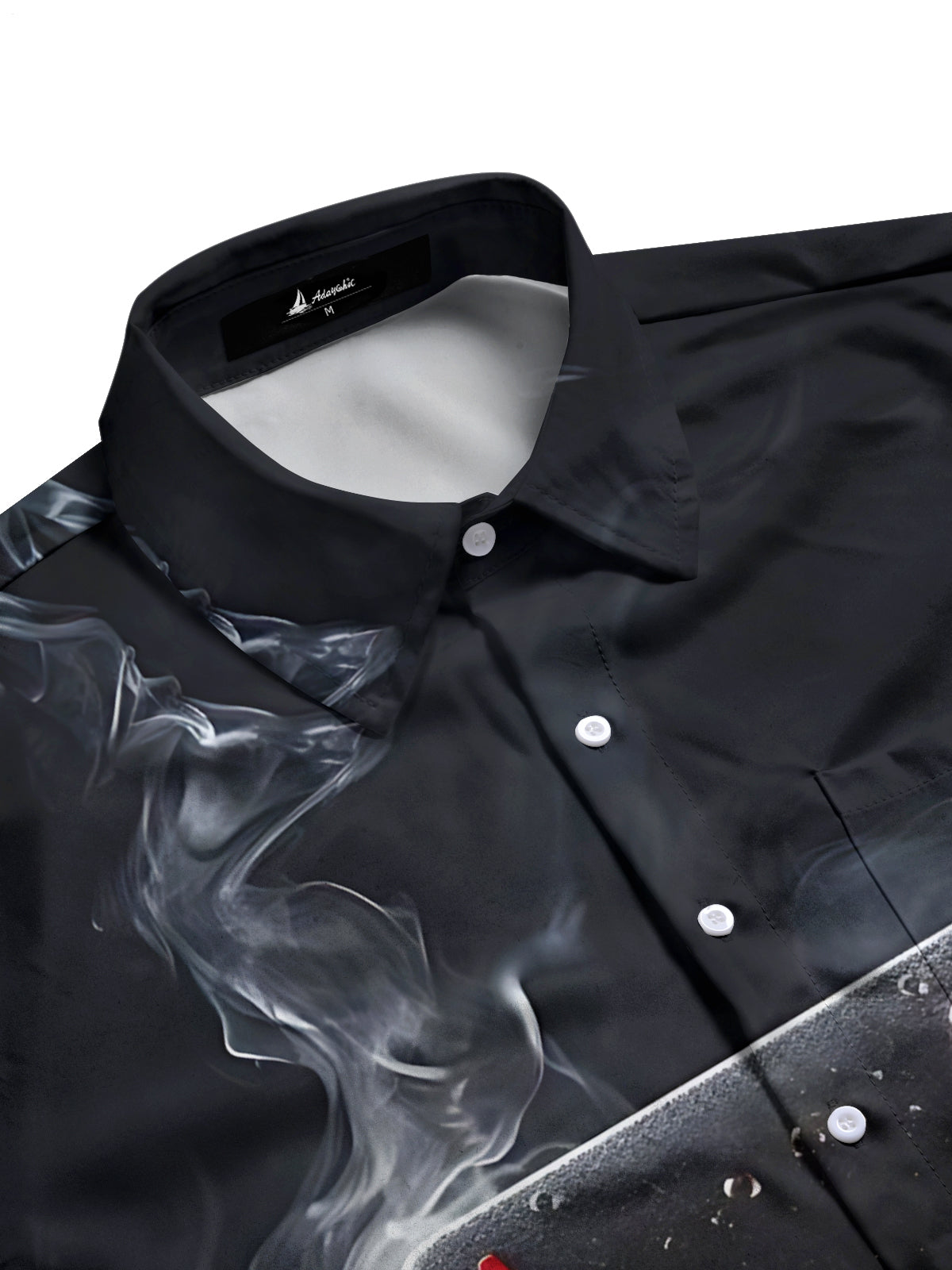 Poker Print Men's Pocket Short Sleeve Shirts