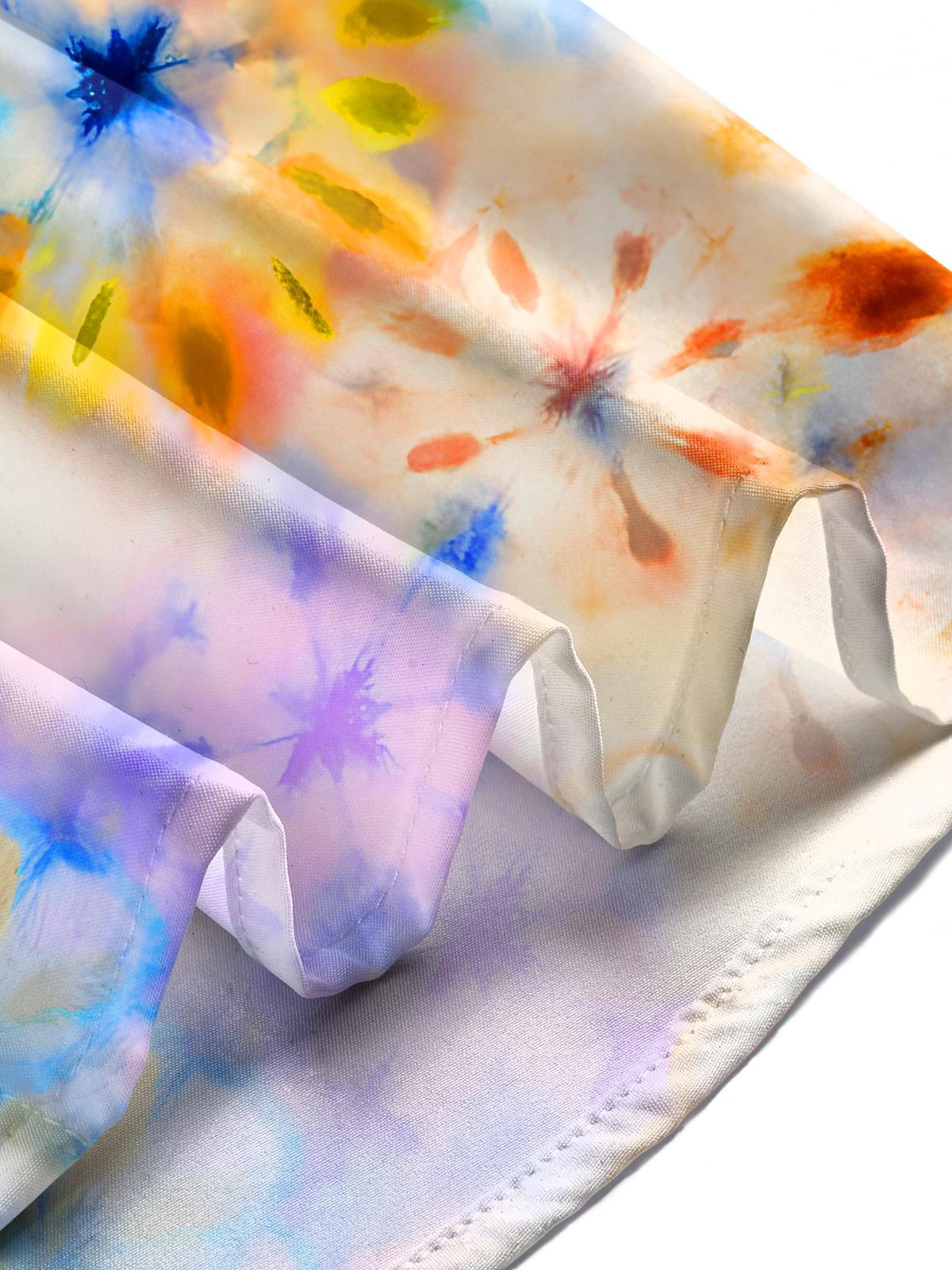 Tie Dye Abstract Men's Pocket Short Sleeve Shirts