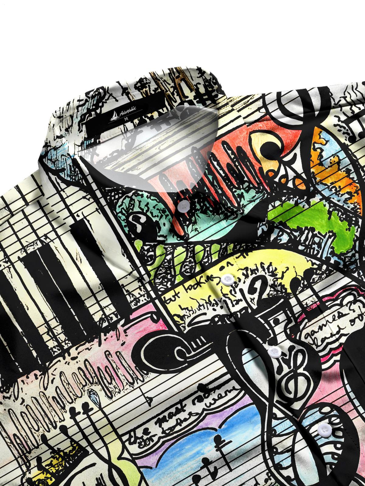 Music Men's Pocket Short Sleeve Shirts