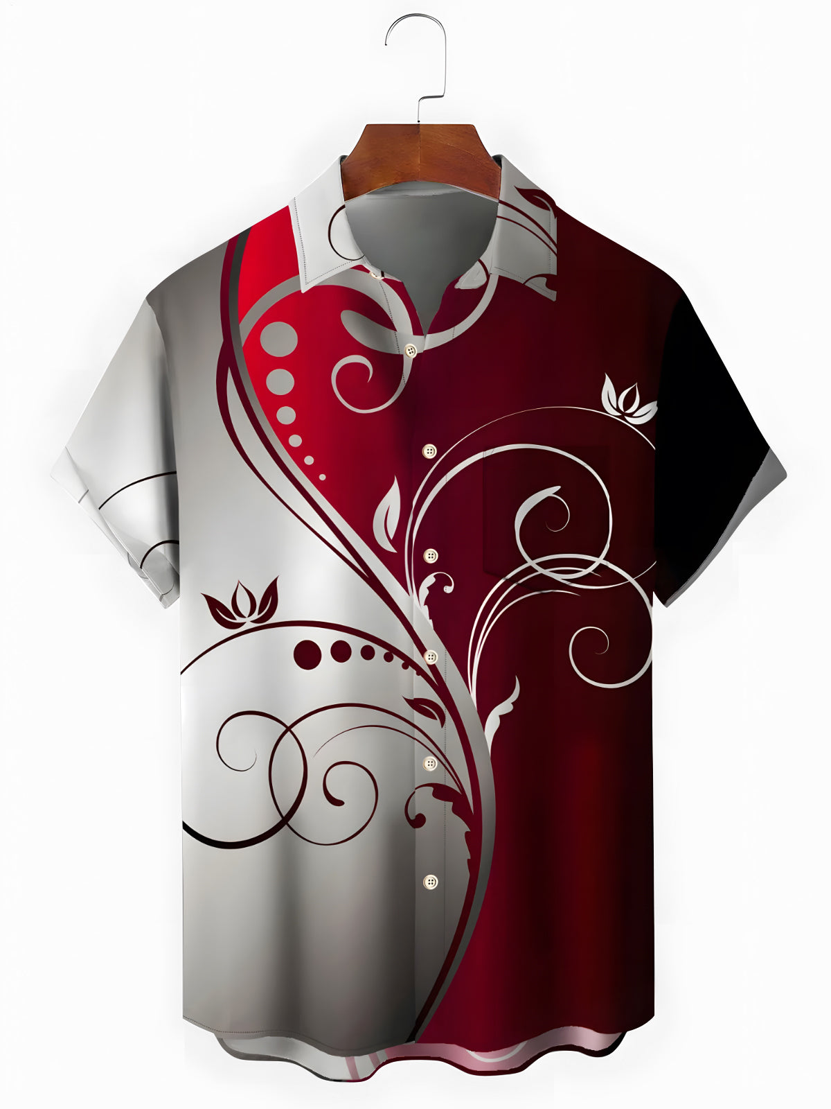 Floral Men's Pocket Short Sleeve Shirts