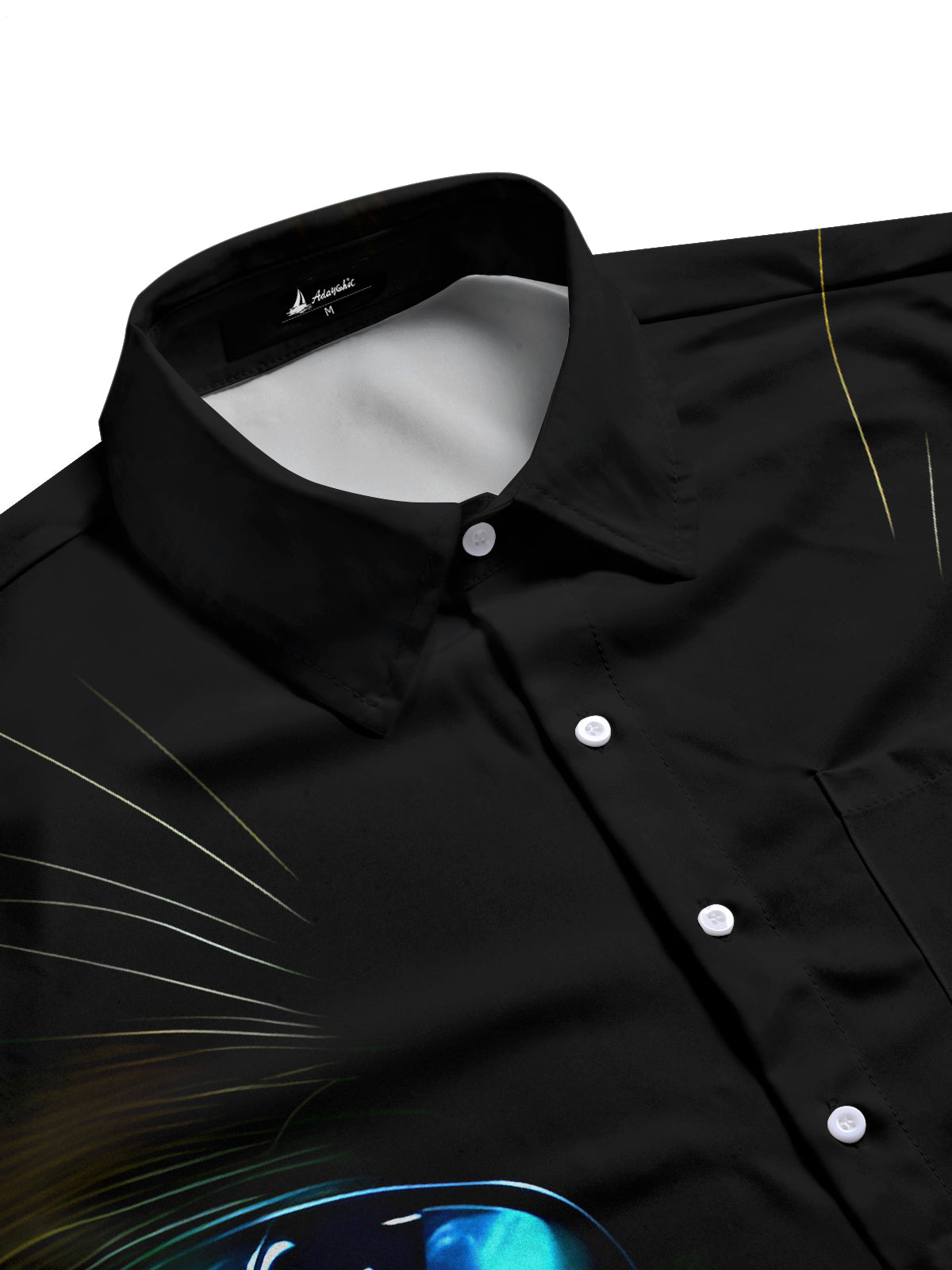 Cat Eyes Men's Pocket Short Sleeve Shirts