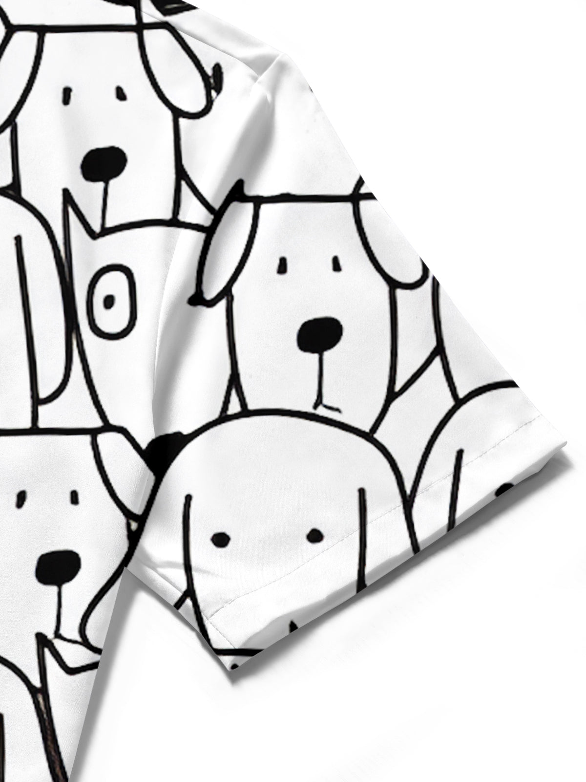 Puppy Print Men's Pocket Short Sleeve Shirts