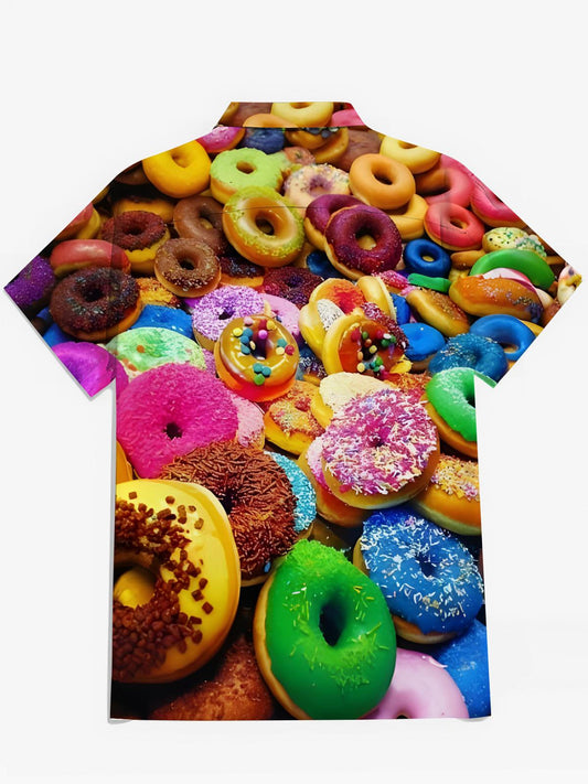 Donut Men's Pocket Short Sleeve Shirts