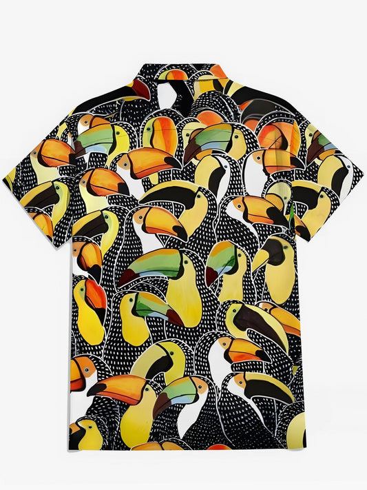 Parrot Men's Pocket Short Sleeve Shirts