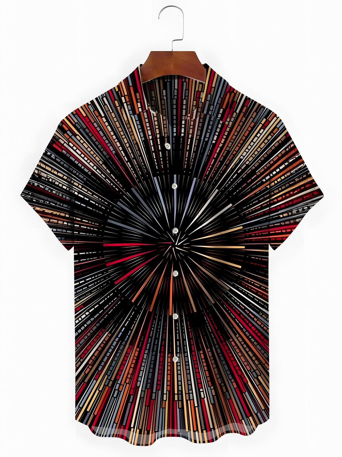 Geometry Men's Pocket Short Sleeve Shirts