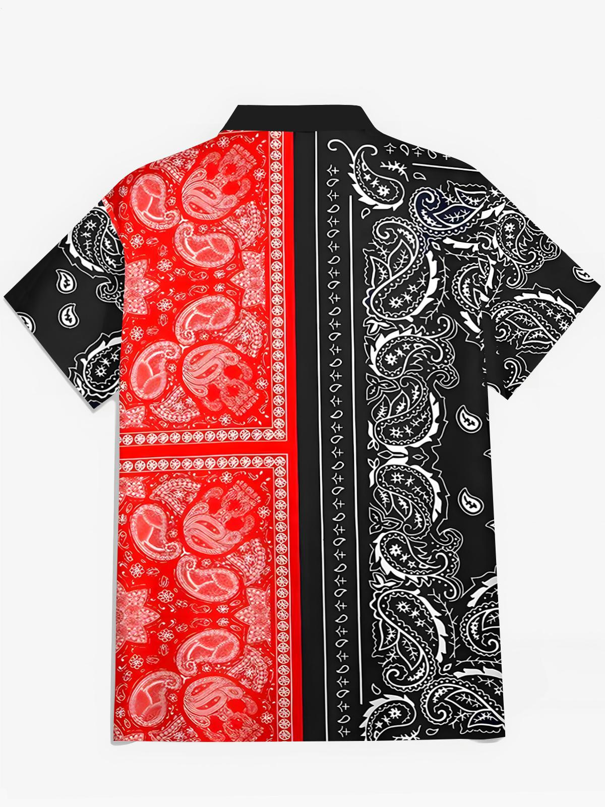 Floral Men's Pocket Short Sleeve Shirts