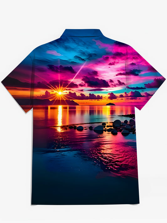 Hawaiian Beach Men's Pocket Short Sleeve Shirts