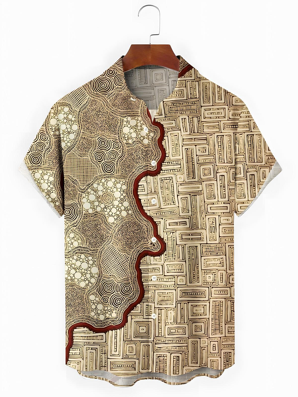 Geometry Men's Pocket Short Sleeve Shirts