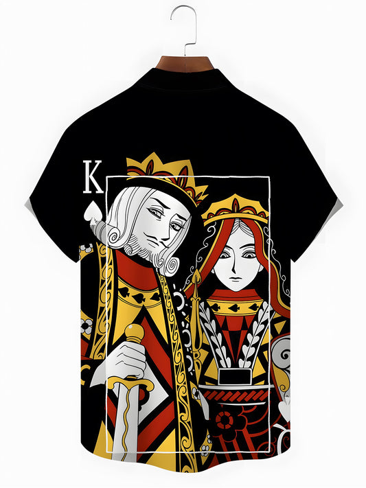 Poker Men's Pocket Short Sleeve Shirts