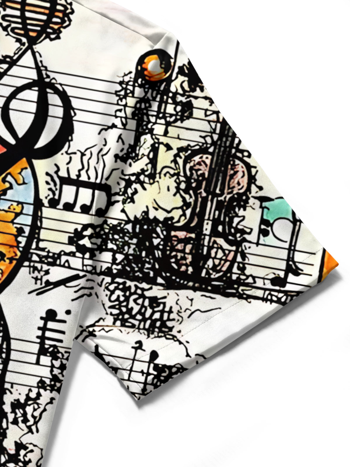 Music Art Print Men's Pocket Short Sleeve Shirts