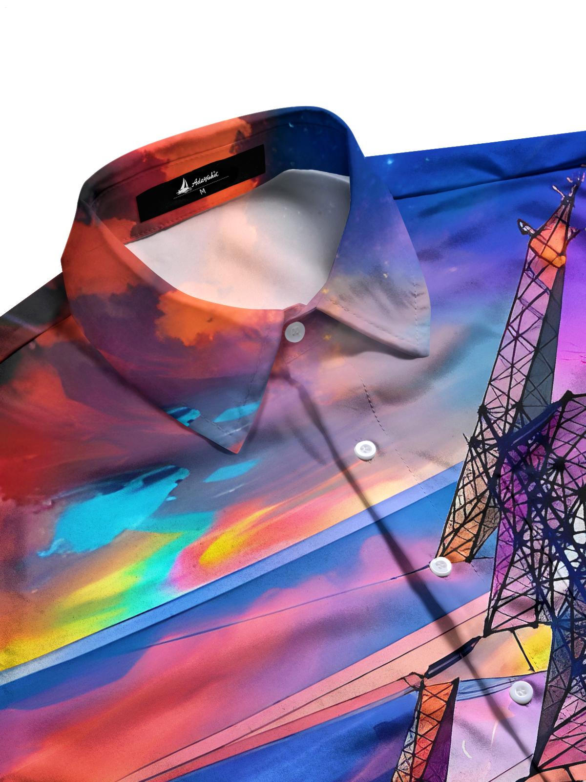 Electric Tower Men's Pocket Short Sleeve Shirts