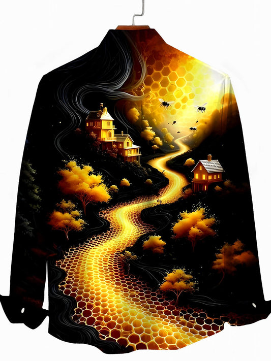 Bee Men's Pocket Long Sleeve Shirts