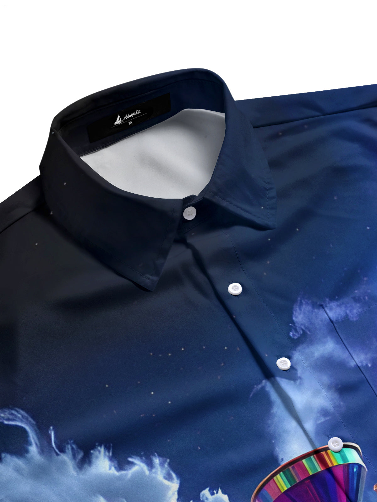 Train Print Men's Pocket Short Sleeve Shirts