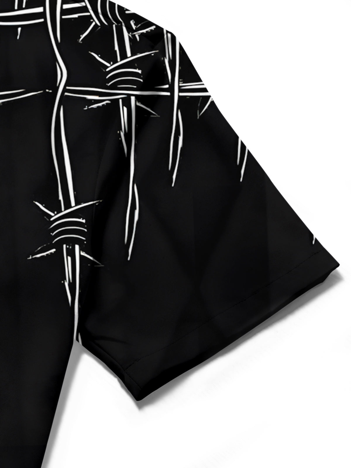 Wire Print Men's Pocket Short Sleeve Shirts